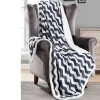 Adele Printed Coral To Sherpa Throw