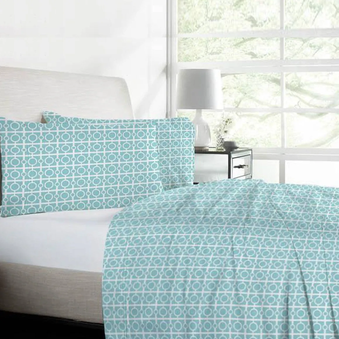 Adrien Lewis - Peachskin Printed Sheet Set