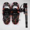 Adult Snowshoes (Red 8 x 21 in) & Trekking Pole In a Bag