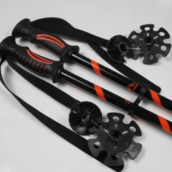 Adult Snowshoes (Red 8 x 21 in) & Trekking Pole In a Bag