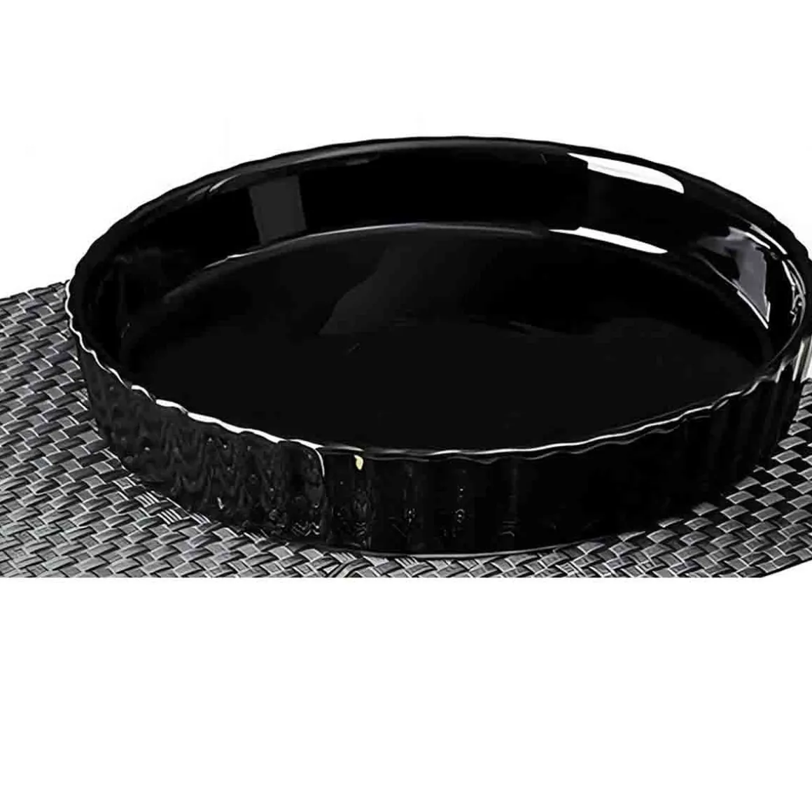 A La Cuisine - Black Baking Dish Quiche Ceramic