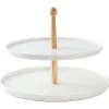 A La Cuisine - 2 Layer Plate With Wood Stand