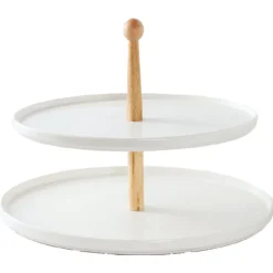A La Cuisine - 2 Layer Plate With Wood Stand