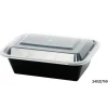 A LA CUISINE - Pack of 10 Rectangular Food Storage Tins with Lids 700ML