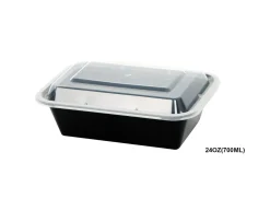 A LA CUISINE - Pack of 10 Rectangular Food Storage Tins with Lids 700ML