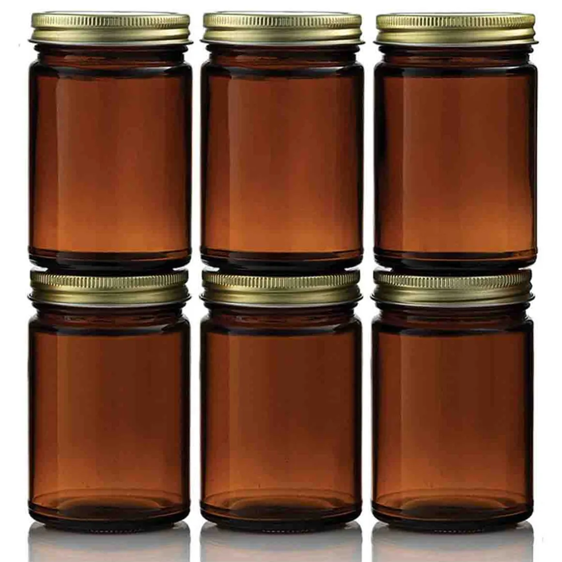 A La Cuisine - Paksh Set/6 Amber Glass Jars