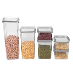 A La Cuisine - 6pcs Airtight Plastic Container Set With Lid