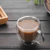 A La Cuisine - 2pcs Double Walled Glass Cup With Handle