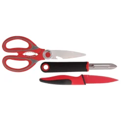 A La Cuisine - 3 Pcs Scissors, Paring Knife & Peeler Knife Set