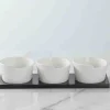 A La Cuisine - 4pcs 4" Snack Bowl With Black Mdf Base