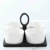 A La Cuisine - 5pcs 4" Snack Bowl With Black Mdf Base
