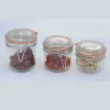 A LA CUISINE - set of 3 clear glass jars