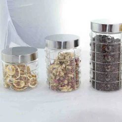 A LA CUISINE - set of 3 glass storage jars