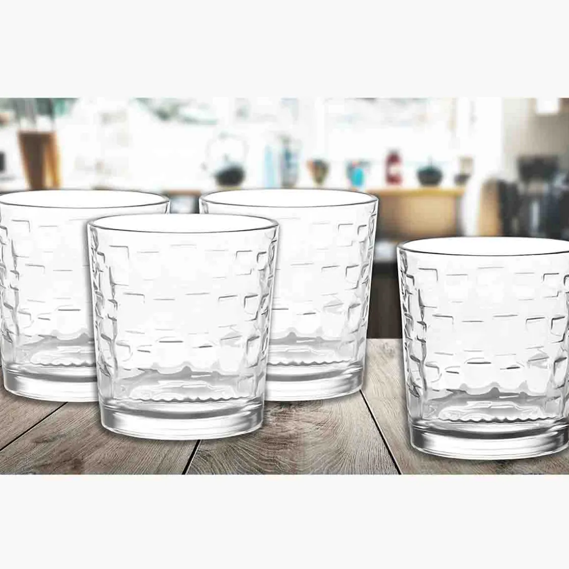 A La Cuisine - Set/4 Square Double Old Fashioned Tumbler