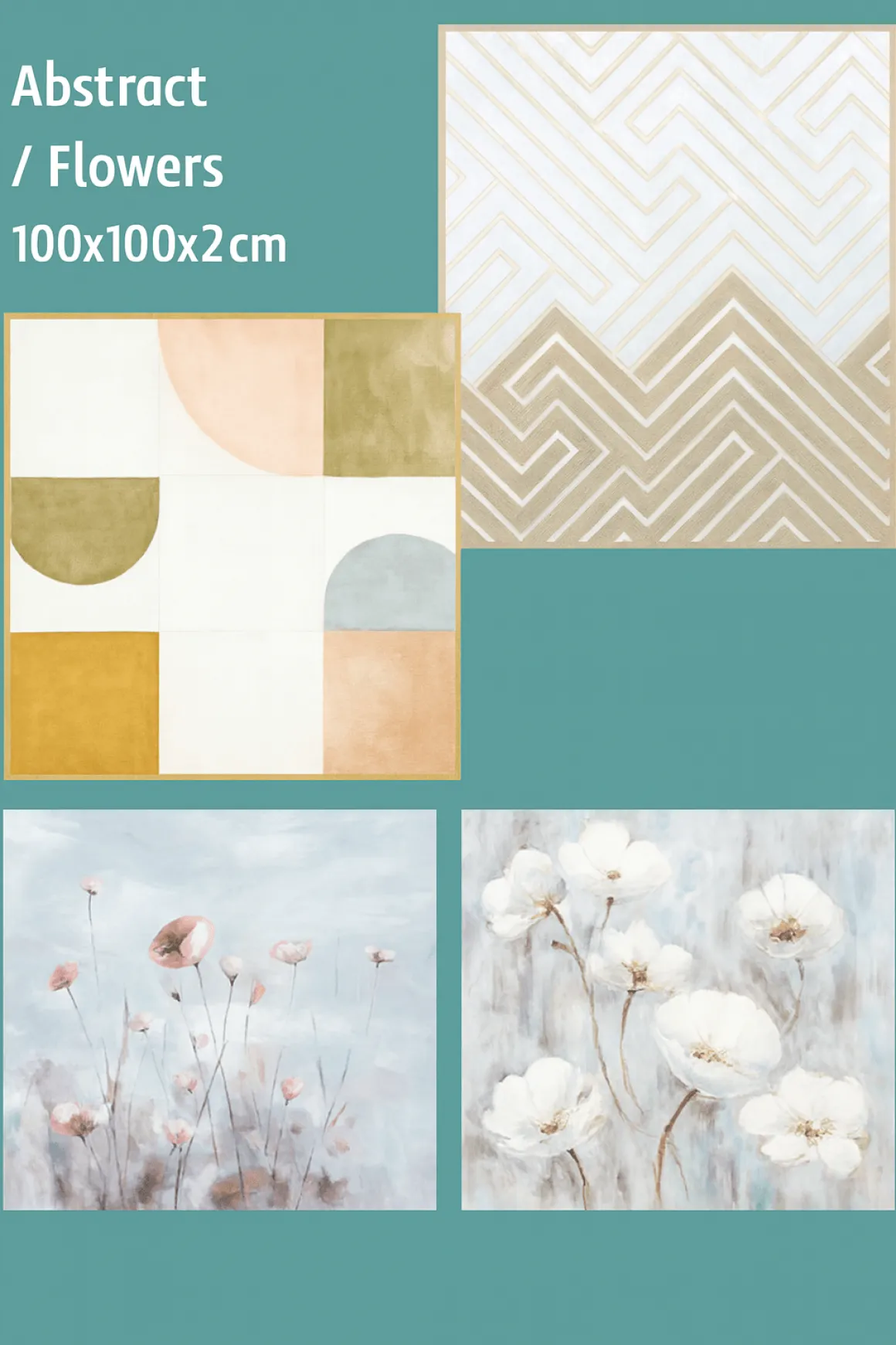 Assorted Canvas Abstract and Flowers