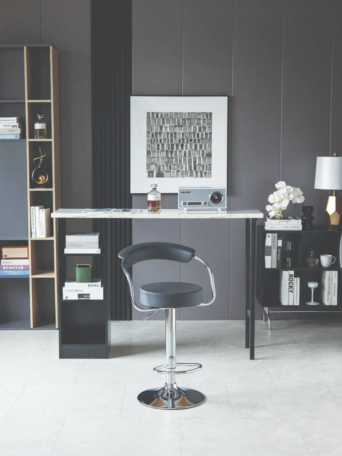 Atelier Du Nord-bar Stool 53x50x90-110 Cm
