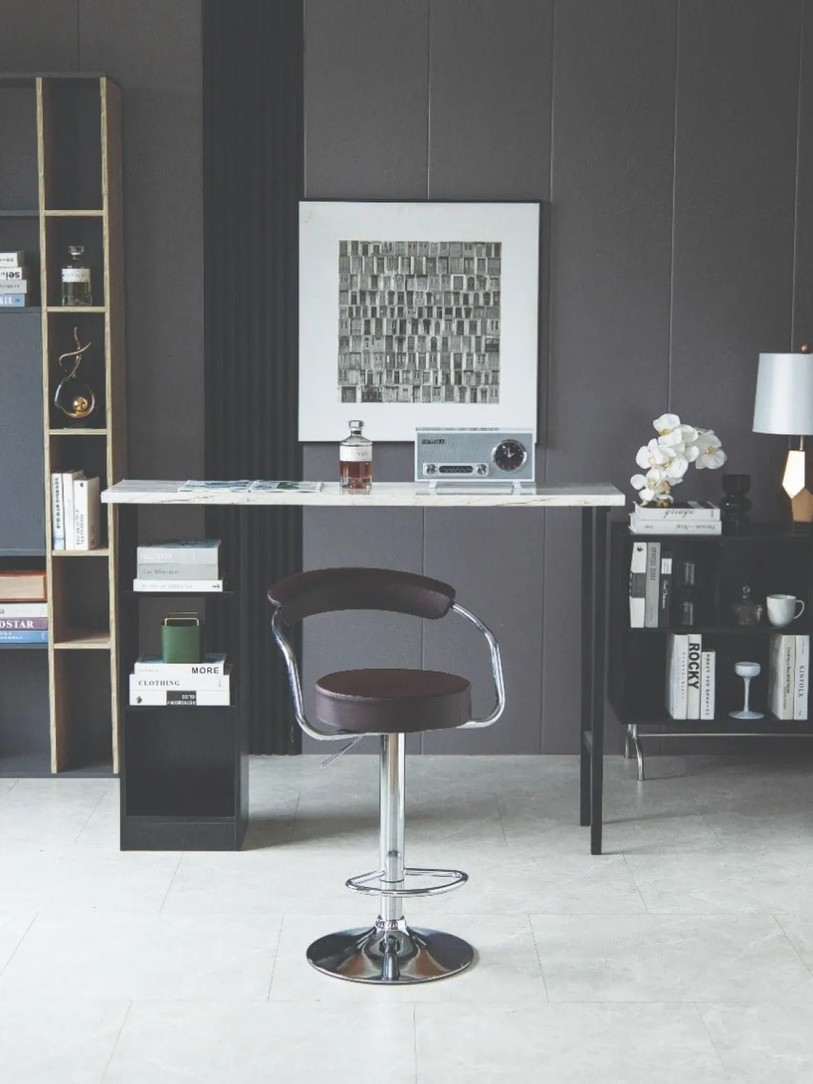 Atelier Du Nord-bar Stool 53x50x90-110 Cm