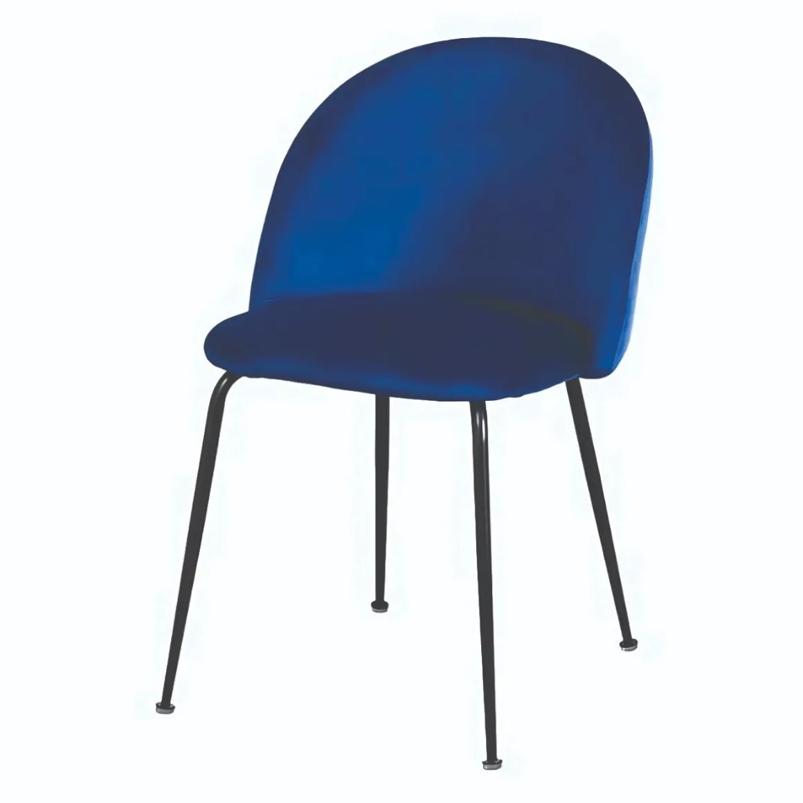 Atelier Du Nord - Dining Chair Velvet With Black Metal Leg
