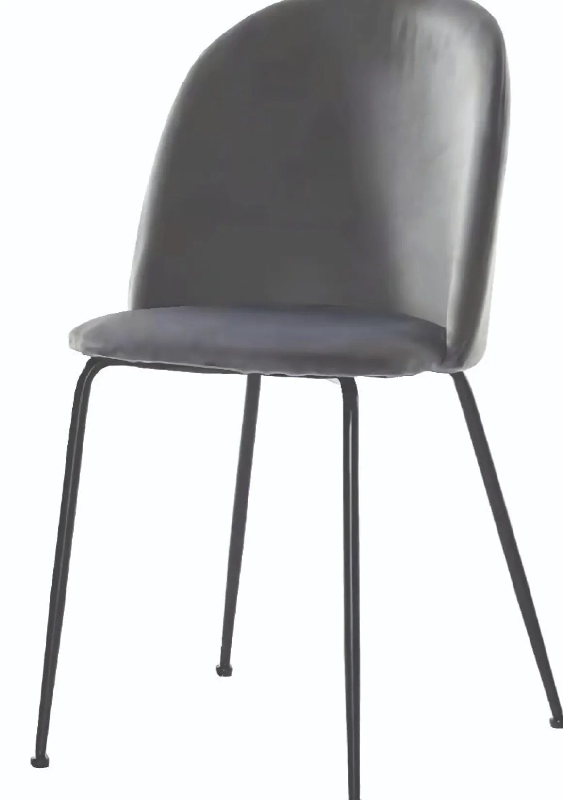 Atelier Du Nord - Dining Chair Velvet With Black Metal Leg