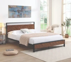 Atelier Du Nord- Mosaic Metal Wood Bed Frame
