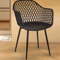 ATELIER DU NORD -Zaragoza Armchair Powder Coated Black Legs
