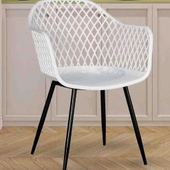 ATELIER DU NORD -Zaragoza Armchair Powder Coated Black Legs