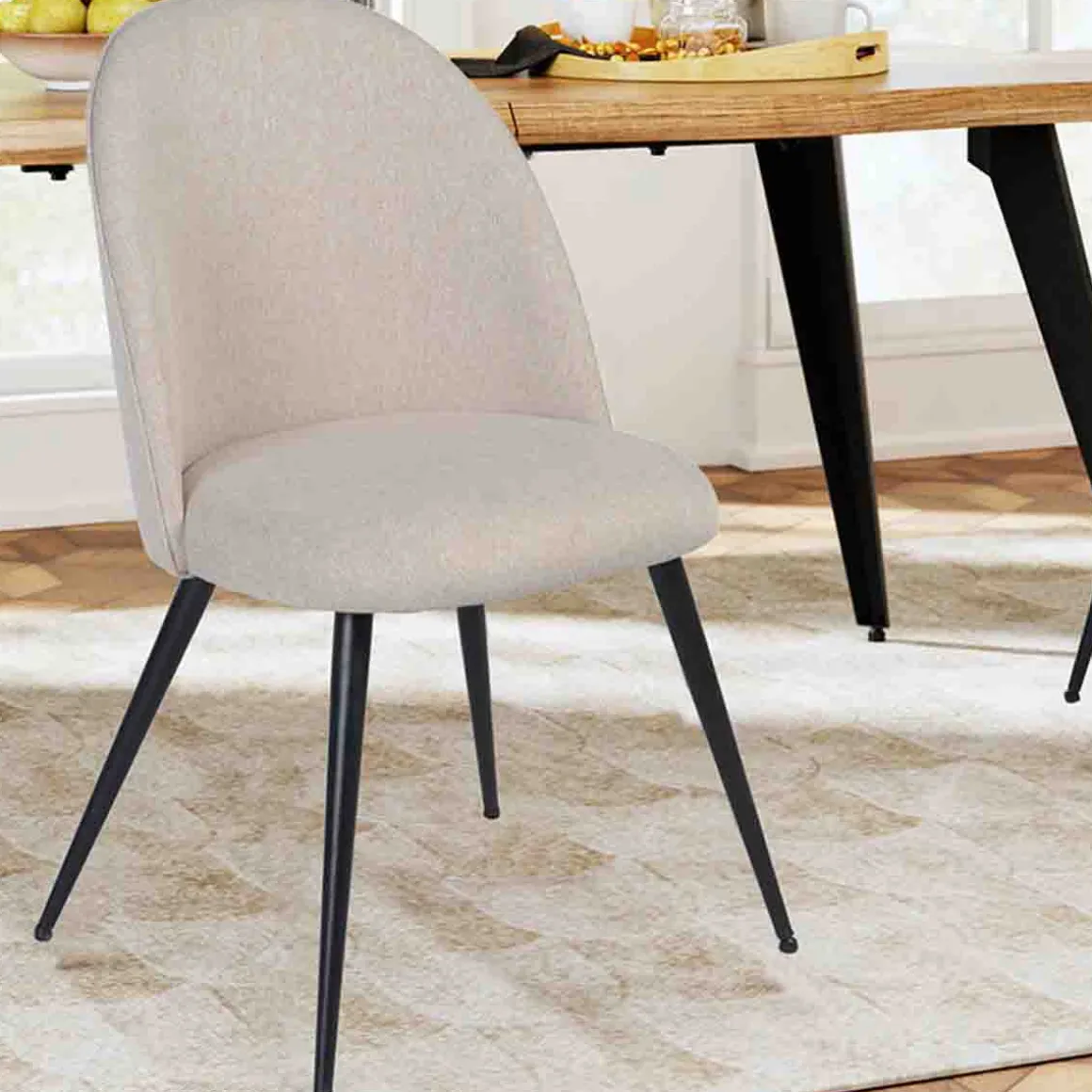 Atelier Du Nord - Zomb Fabric Upholstered Dining Chair