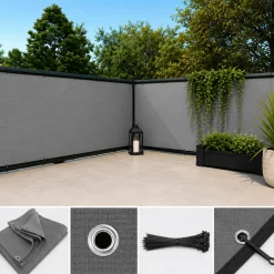 Balcony Privacy Screen 36 x 120 in – Heavy-Duty UV Resistant Outdoor Fence Cover