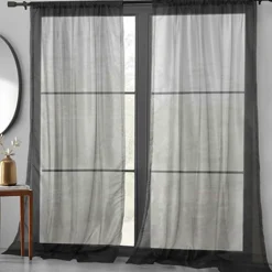Basic Elegance – 2-Pack Sheer Pole Top Curtain Panels