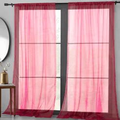 Basic Elegance – 2-Pack Sheer Pole Top Curtain Panels