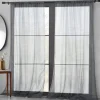 Basic Elegance - 2pk Sheer Pole Top Panel-Grey-54 x 84"