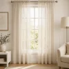 Basic Elegance - Rod Pocket Semi-Sheer Voile Panel-138 x 244 cm / Beige