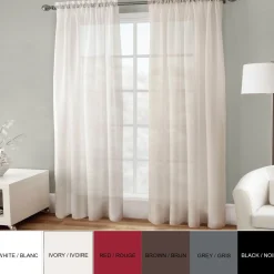 Basic Elegance - Rod Pocket Semi-Sheer Voile Panel