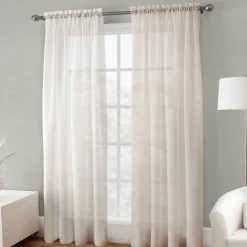 Basic Elegance - Rod Pocket Semi-Sheer Voile Panel