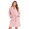 Bathrobe Fleece 40in Length Printed & Solid Asst