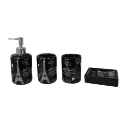 Bathroom Accessory Black Paris Chic