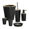 Bathroom Accessory Set - 6 Pcs Black