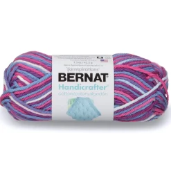 Bernat Handicrafter Cotton Yarn Purple Perk Ombre