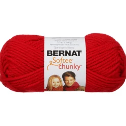 Bernat Softee Chunky Yarn – Berry Red