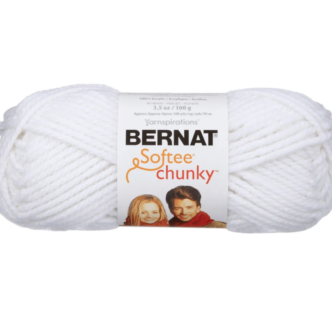 Bernat Softee Chunky Yarn – White