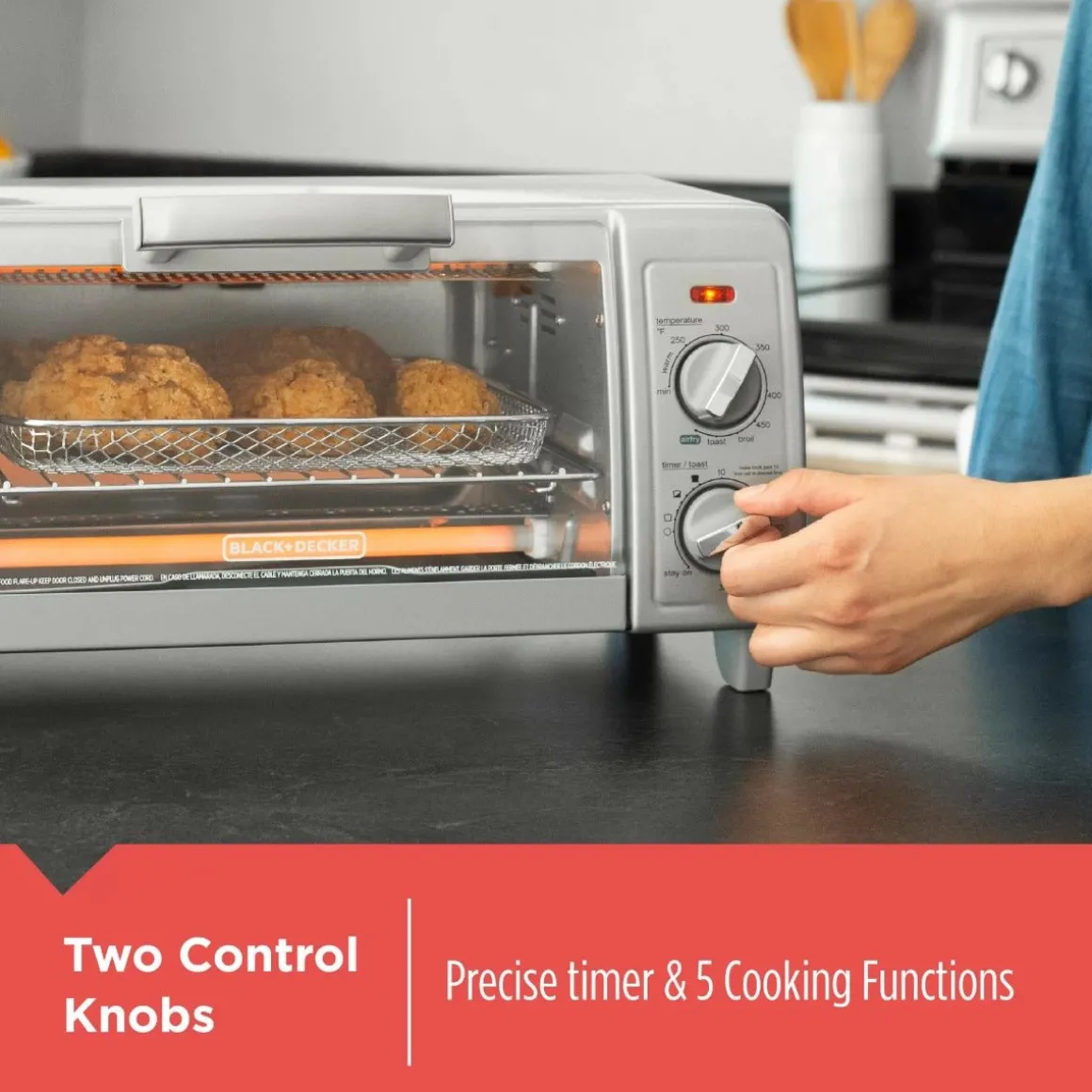 BLACK+DECKER | Crisp 'N Bake Air Fry 4-Slice Toaster Oven