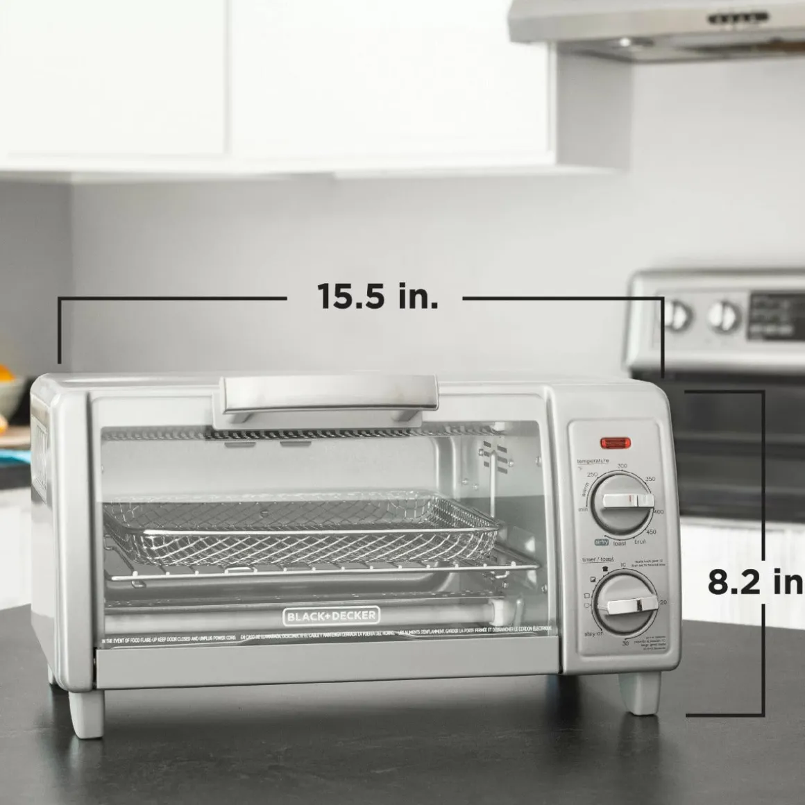 BLACK+DECKER | Crisp 'N Bake Air Fry 4-Slice Toaster Oven