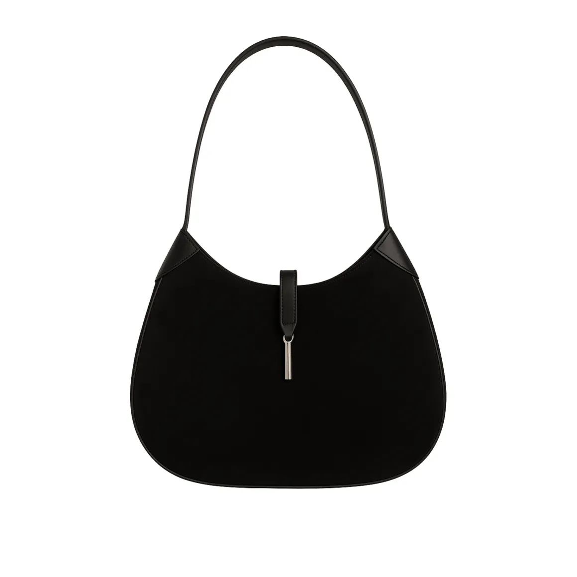 Black Gold Clasp Shoulder Bag