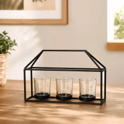Black Metal Candle Holder Collection