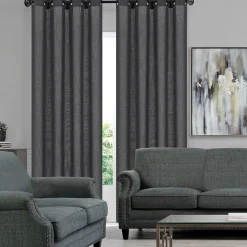Bordeaux - Faux Linen Grommet Panel