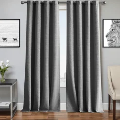 Bordeaux - Grommet Panel 2pk Faux Linen