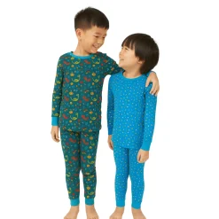 Boys’ Printed Pajama Set with Contrast Cuffs 7 to 18