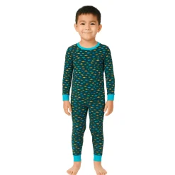 Boys’ Printed Pajama Set with Contrast Cuffs 7 to 18