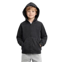 Boys’ Zip-Up Hoodie in Soft Cotton Blend