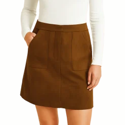 Brown Suede Skirt